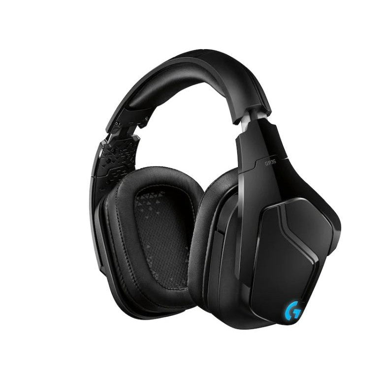 Logitech - 981-000742 G935 Wireless 7.1 Surround Sound Over-the-Ear Gaming Headset for PC with LIGHTSYNC RGB Lighting  - Black/Blue