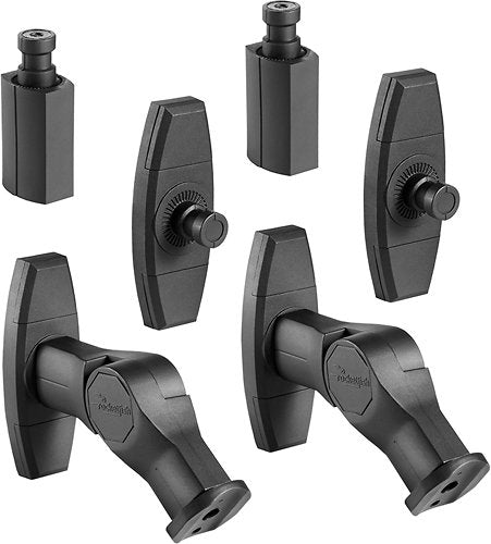 Rocketfish™ - RF-HSWM2B Tilting Wall Mounts for Most Small Speakers (2-Pack) - Black