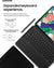 Samsung -  EF-DT870UBEGUJ Galaxy Tab S8, Tab S7 Book Cover Keyboard - Black