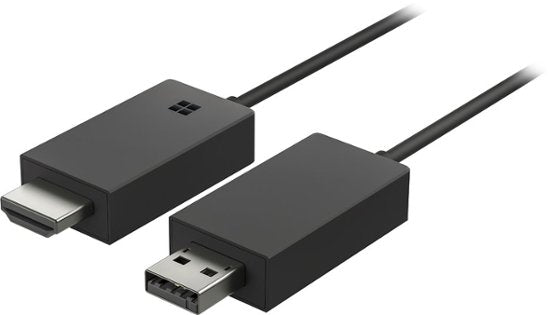 Microsoft - P3Q-00001 Wireless Display Adapter V2 receiver - Dark-Titanium