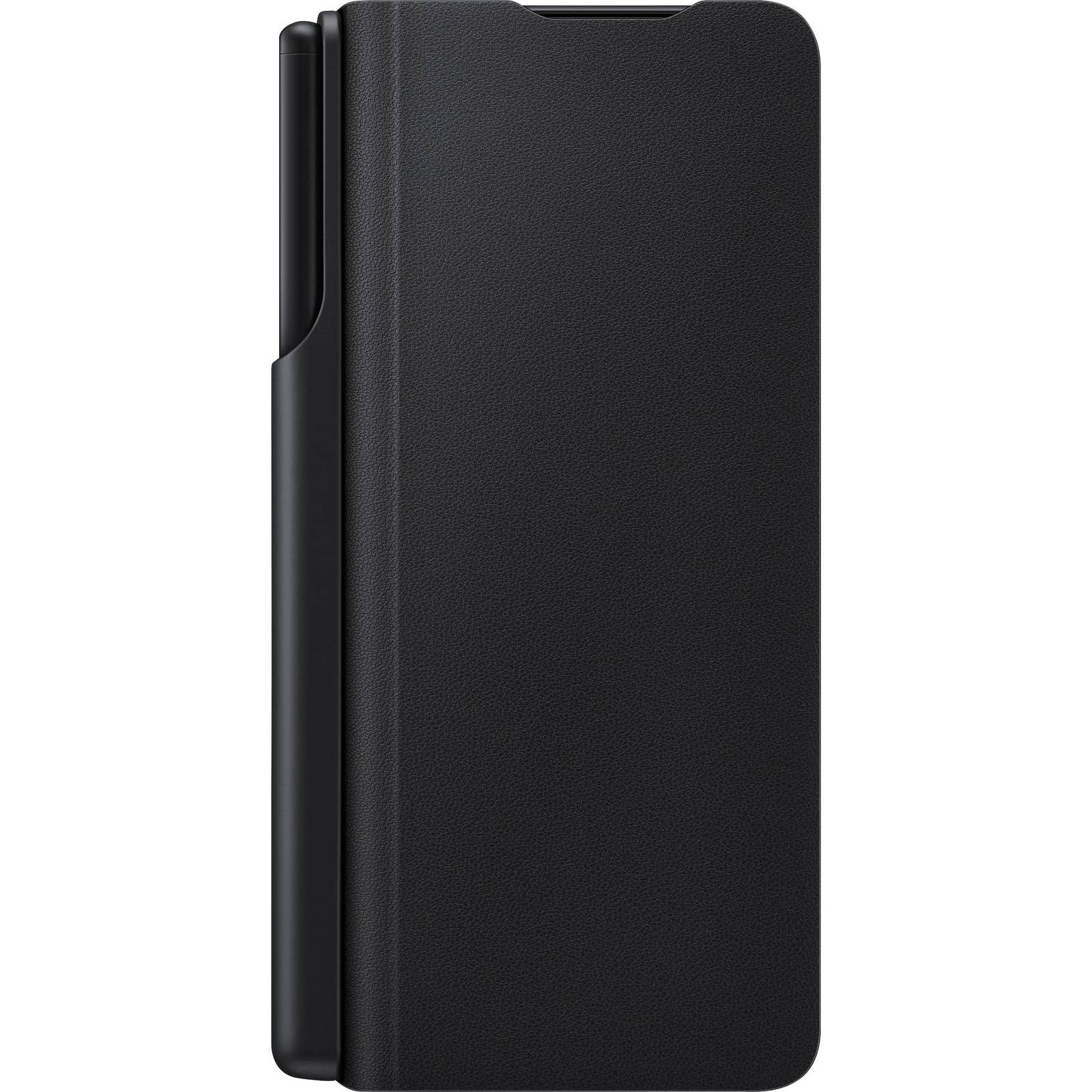 Samsung - EF-FF92PCBEGUS Flip Cover with Pen for Samsung Galaxy Z Fold3 5G- Black