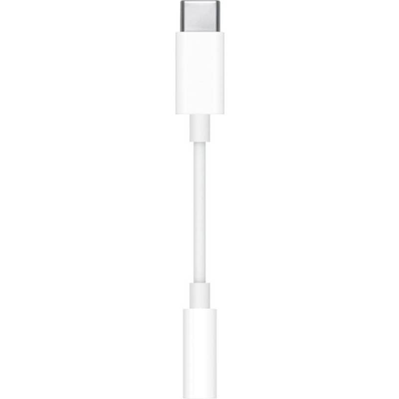Apple - MU7E2AM/A USB-C to 3.5mm Headphone Jack Adapter - White