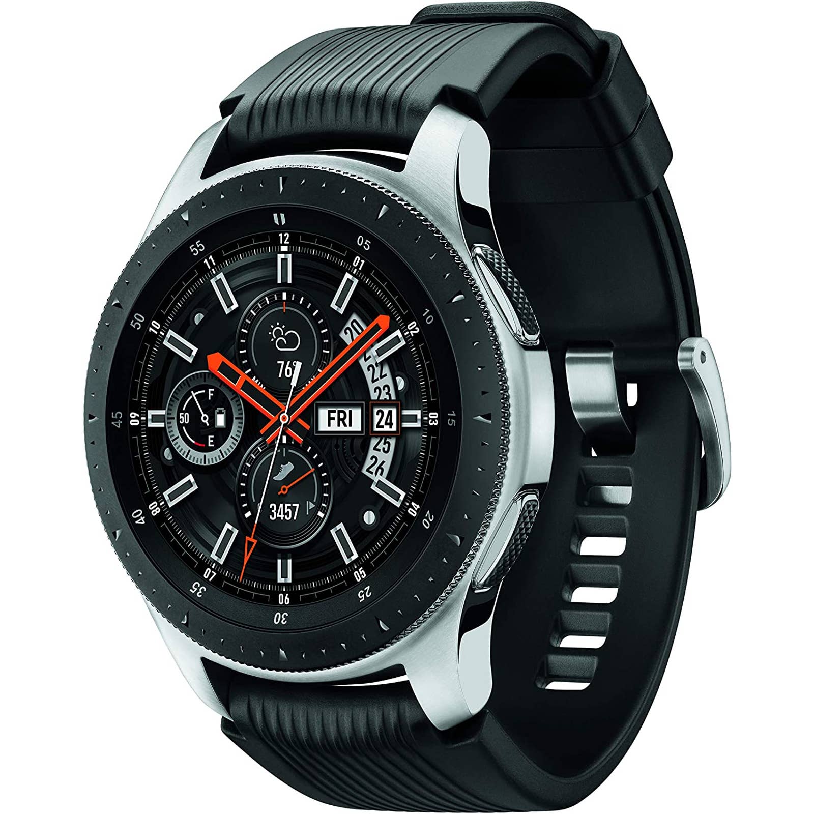 Samsung - SMR800NZSAXAR Galaxy Watch Smartwatch 46mm Stainless Steel - Silver