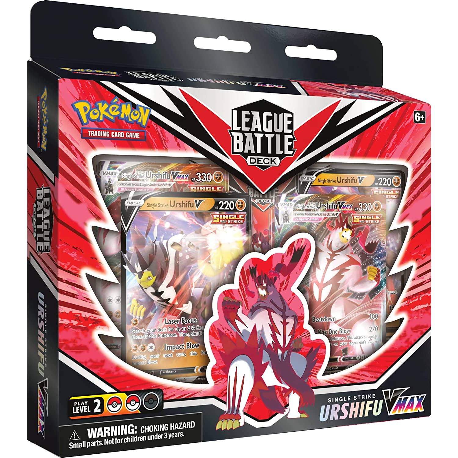 Pokémon - 290-80912 TCG: Single Strike or Rapid Strike Urshifu VMAX League Battle Deck- Multi