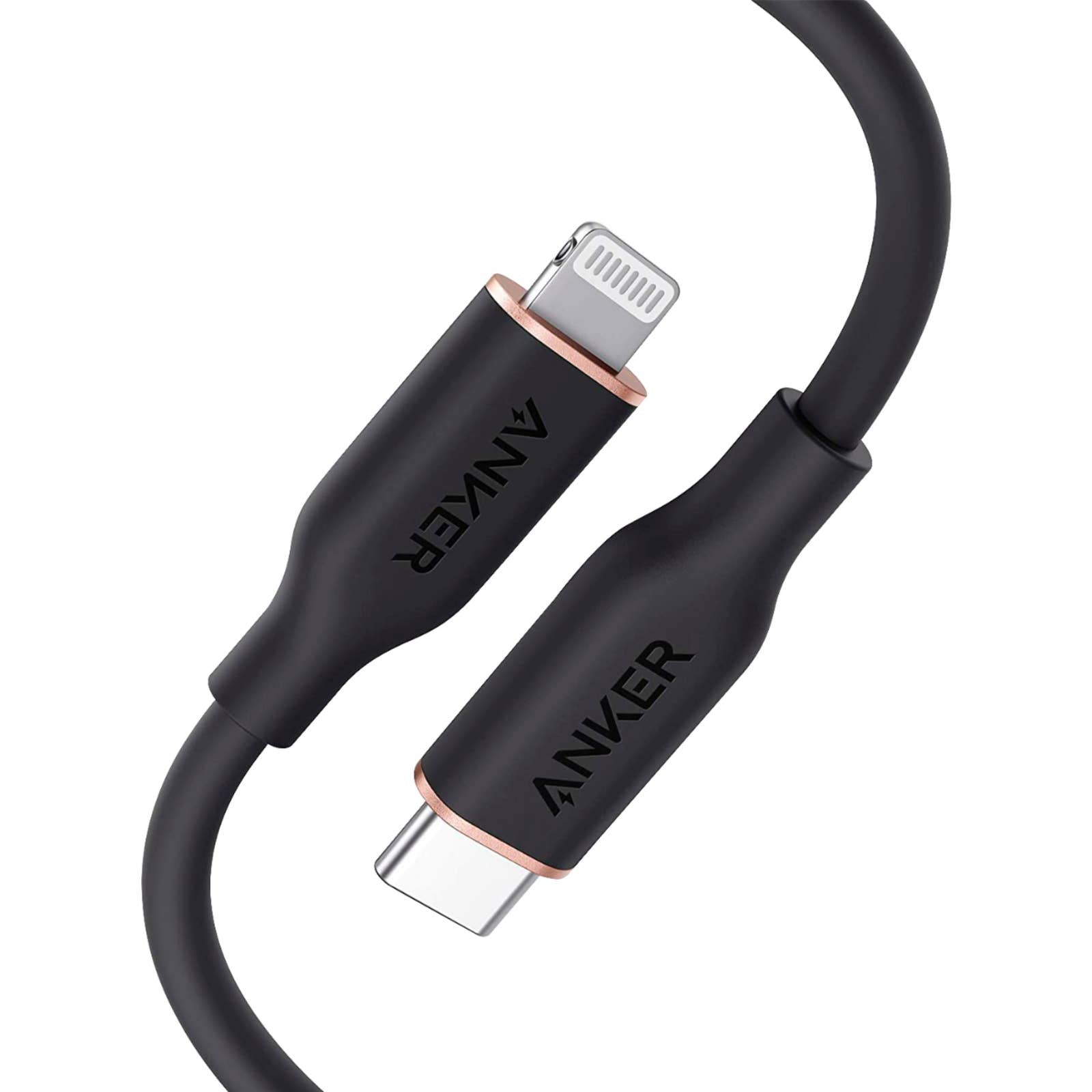 Anker - A8663011 Powerline III Flow USB-C to Lightning Cable 6-ft - Black