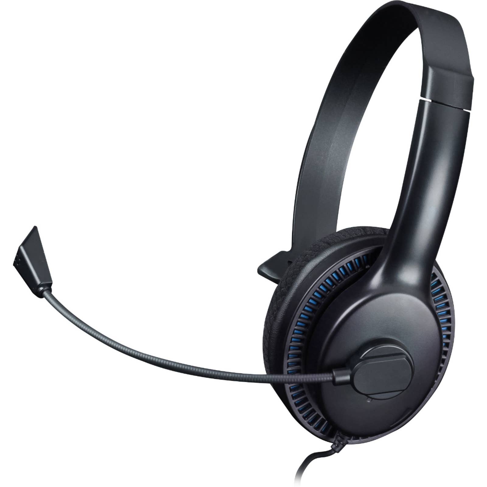 Insignia™ - NS-PSMCHAT Wired Chat Headset for Playstation 5 & Playstation 4 - Black/Blue