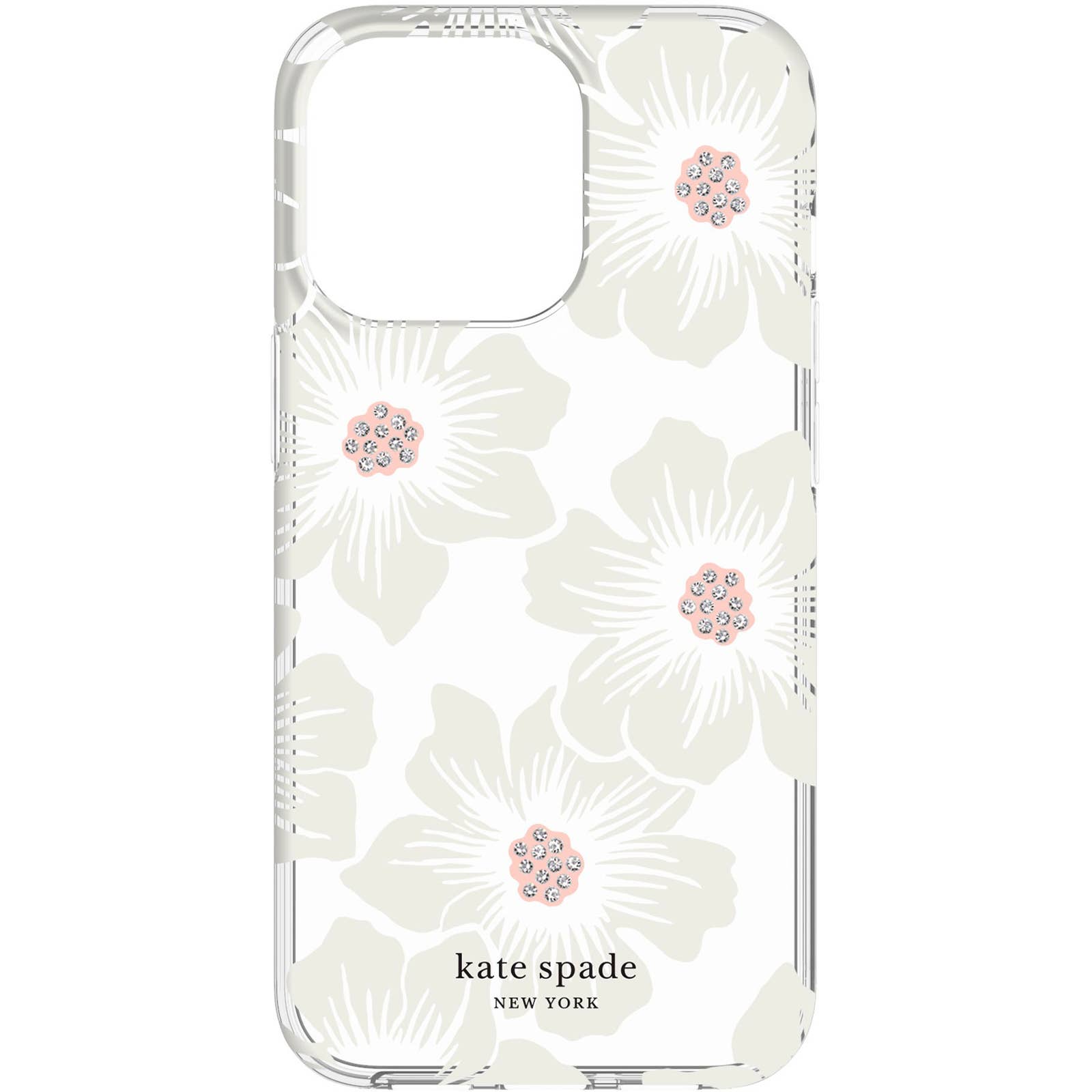 kate spade new york - Protective Hardshell Case for iPhone 13 Pro-Hollyhock/Leopard/Flower