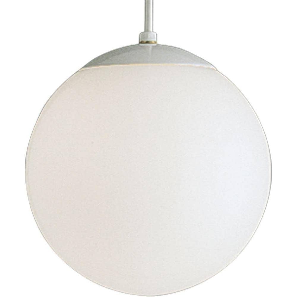 Progress Lighting- P4402-29 Opal Cased Globes Provide Evenly Diffused Illumination White Cord, Canopy and Cap, Satin White