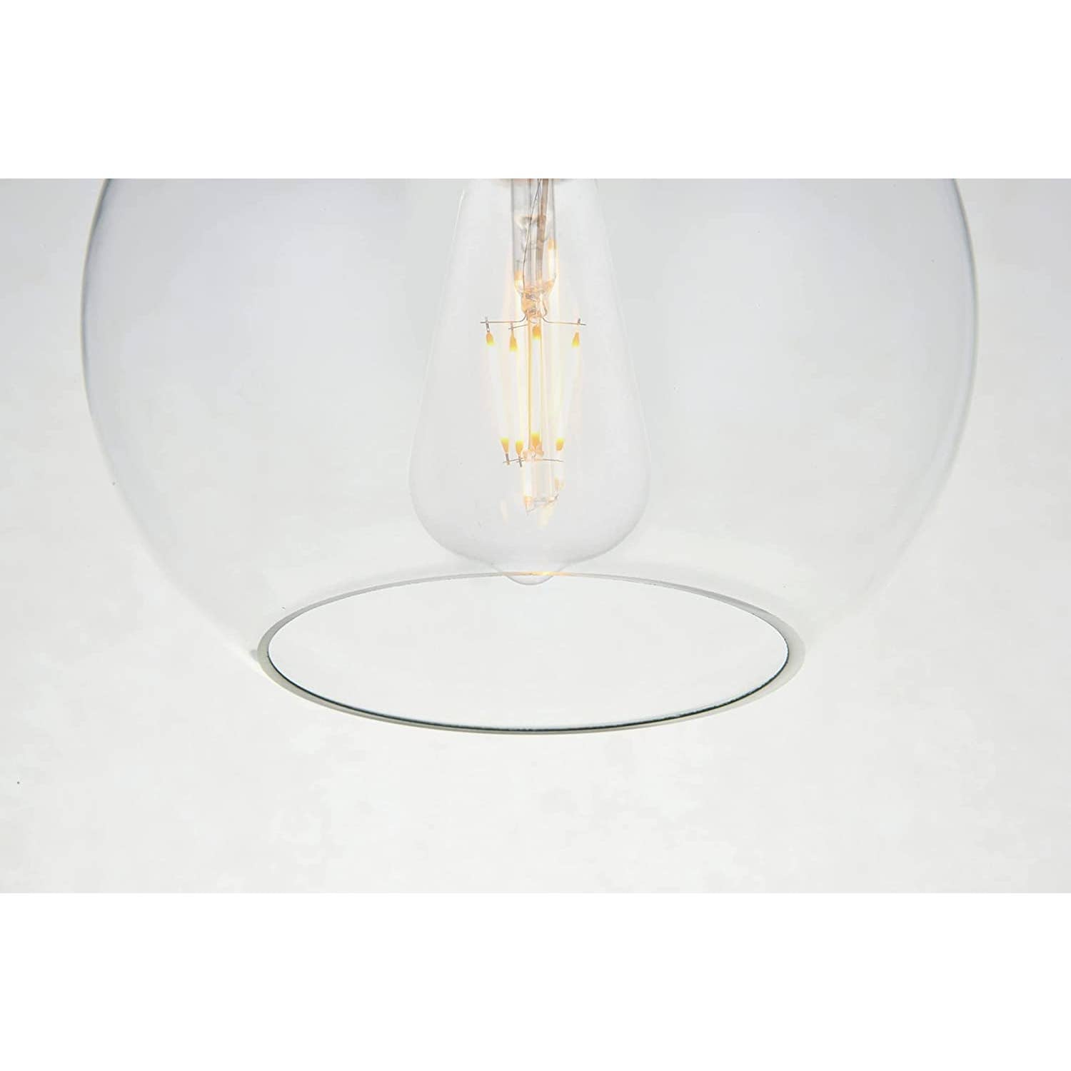 Elegant Lighting - 	‎LD2204BR Baxter 1 Light Brass Flush Mount with Clear Glass -‎ Brass / Clear