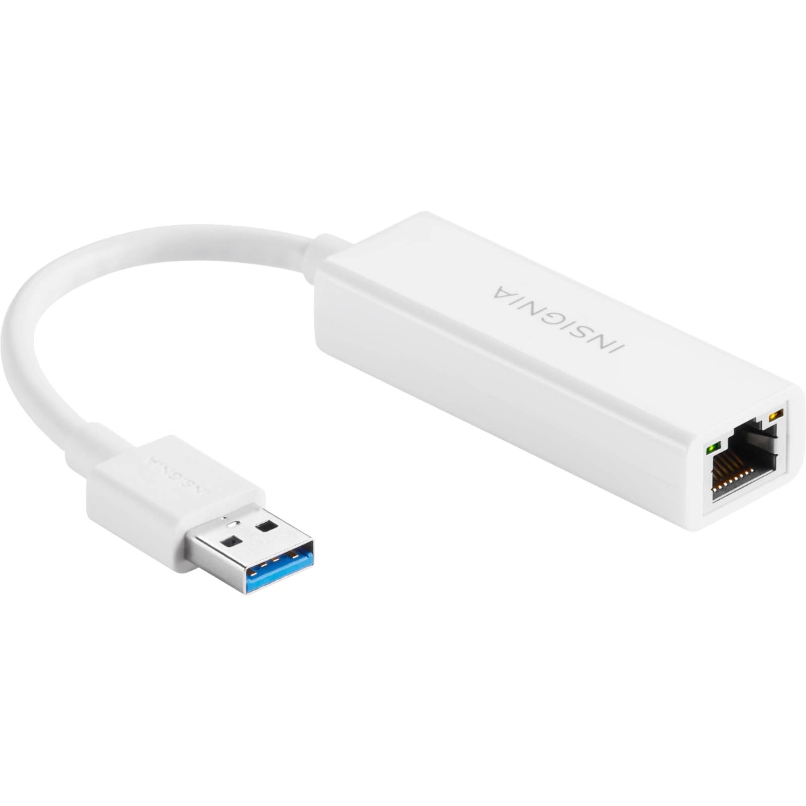 Insignia™ - NS-PCA3E USB to Ethernet Adapter - White