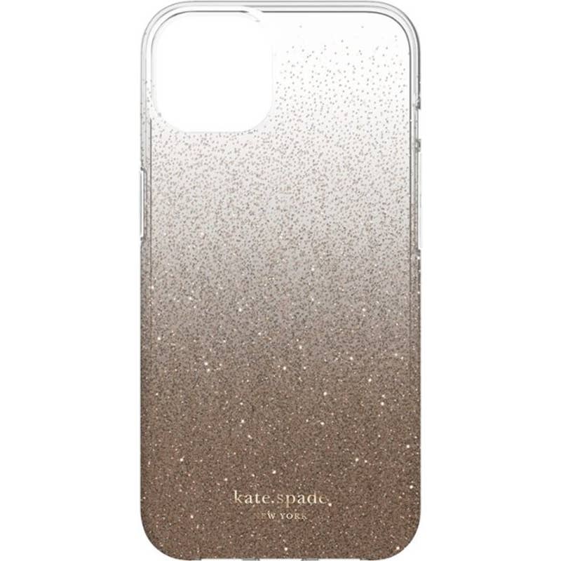 kate spade new york - Protective Hardshell MagSafe Case for iPhone 13 -Champagne/Hollyhock/Leopard