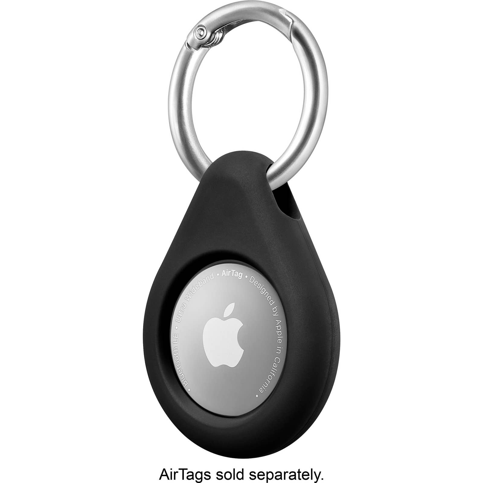 Insignia™ - NS-ATC1BKX4 Key Ring Case for Apple AirTag (4-Pack) - Black