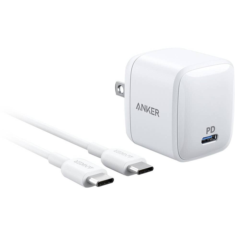 Anker - B2017J23-1 PowerPort PD 30W Bundle with USB C to C Cable 6ft - White