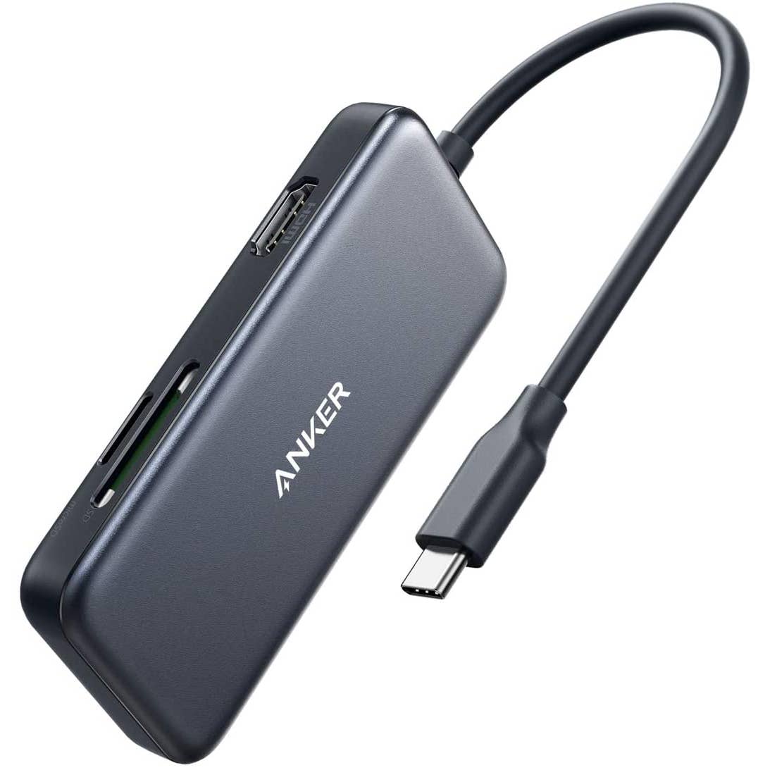 Anker - A83340A1 Premium 5-in-1 USB-C Hub - Gray
