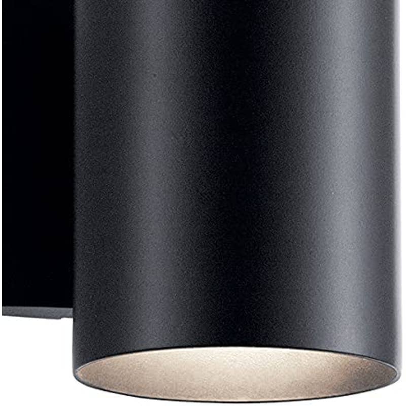 Kichler Lighting - 9234BK Outdoor Cylinder Wall Mount Sconce DownLight, Black 1-Light (5" W x 7" H) 65 Watts