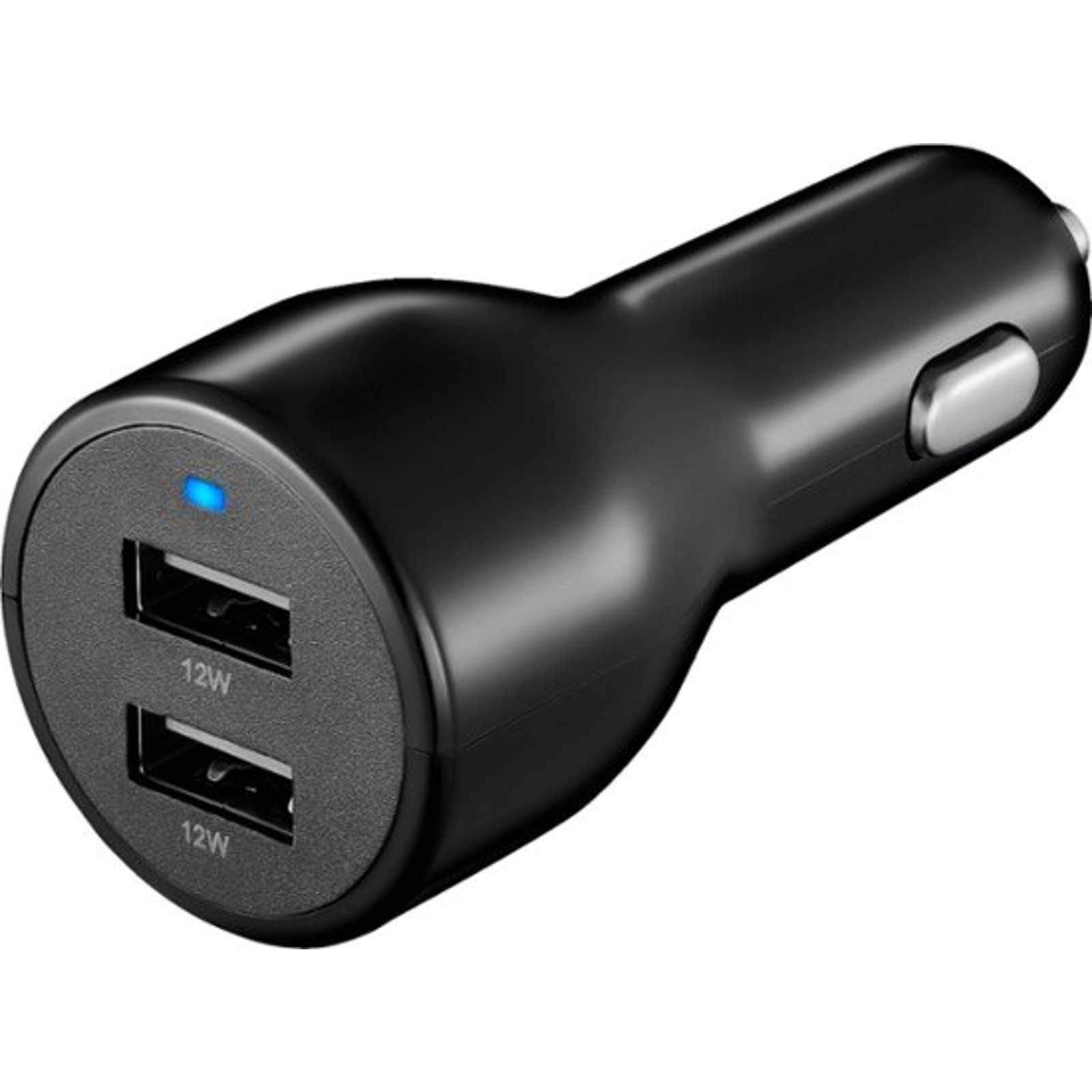 Insignia™ - NS-MCC24W2K 24 W Vehicle Charger with 2 USB Ports - Black