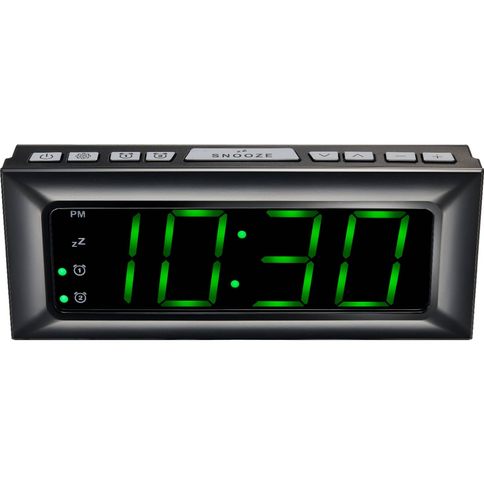 Best Buy essentials™ - BE-CLOPP3 Digital AM / FM Dual Alarm Clock - Black