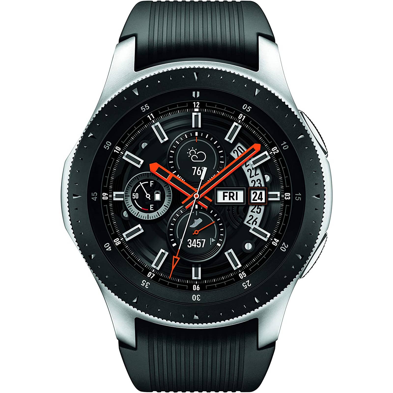 Samsung - SMR800NZSAXAR Galaxy Watch Smartwatch 46mm Stainless Steel - Silver