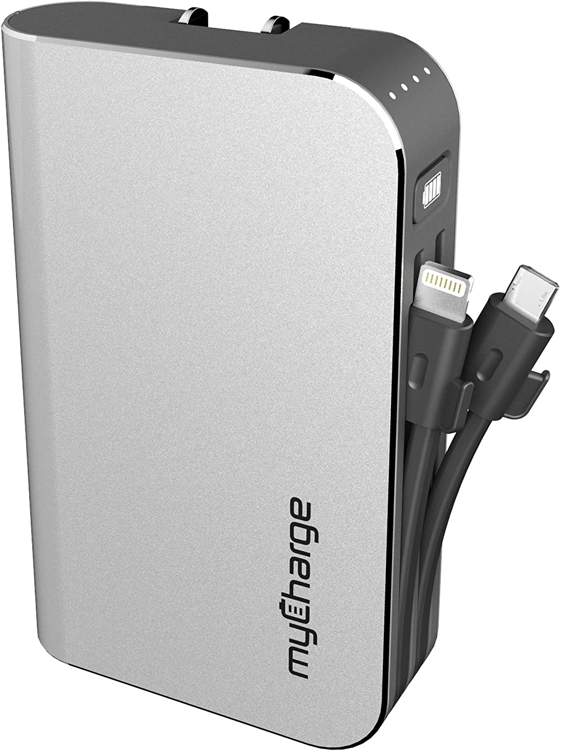 myCharge - HB44V-A HUBXTRA 4400 mAh Portable Charger for Most Lightning-Equipped Apple® Devices - Gray